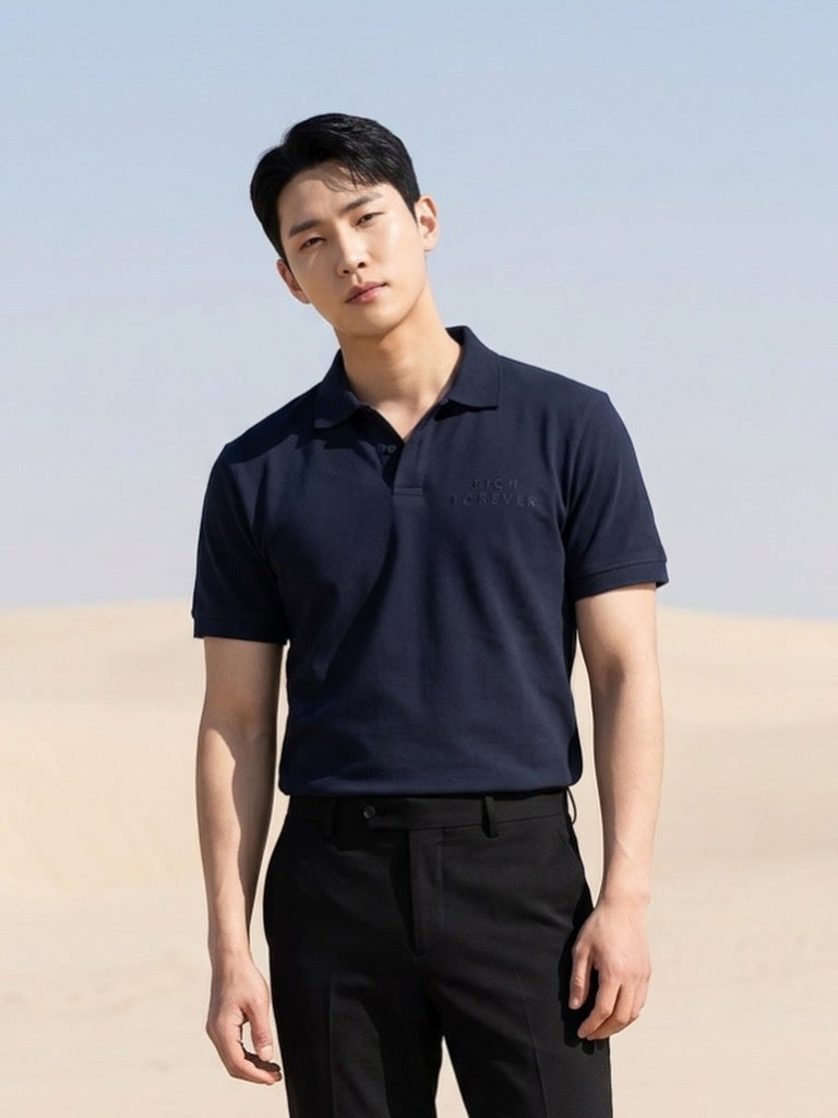 Men's Heavyweight V-Neck Polo Shirt