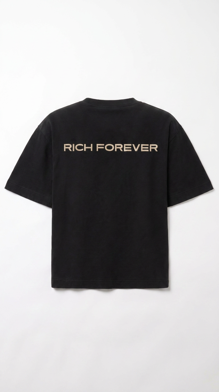 Oversized Heavyweight Cotton Tee – Black