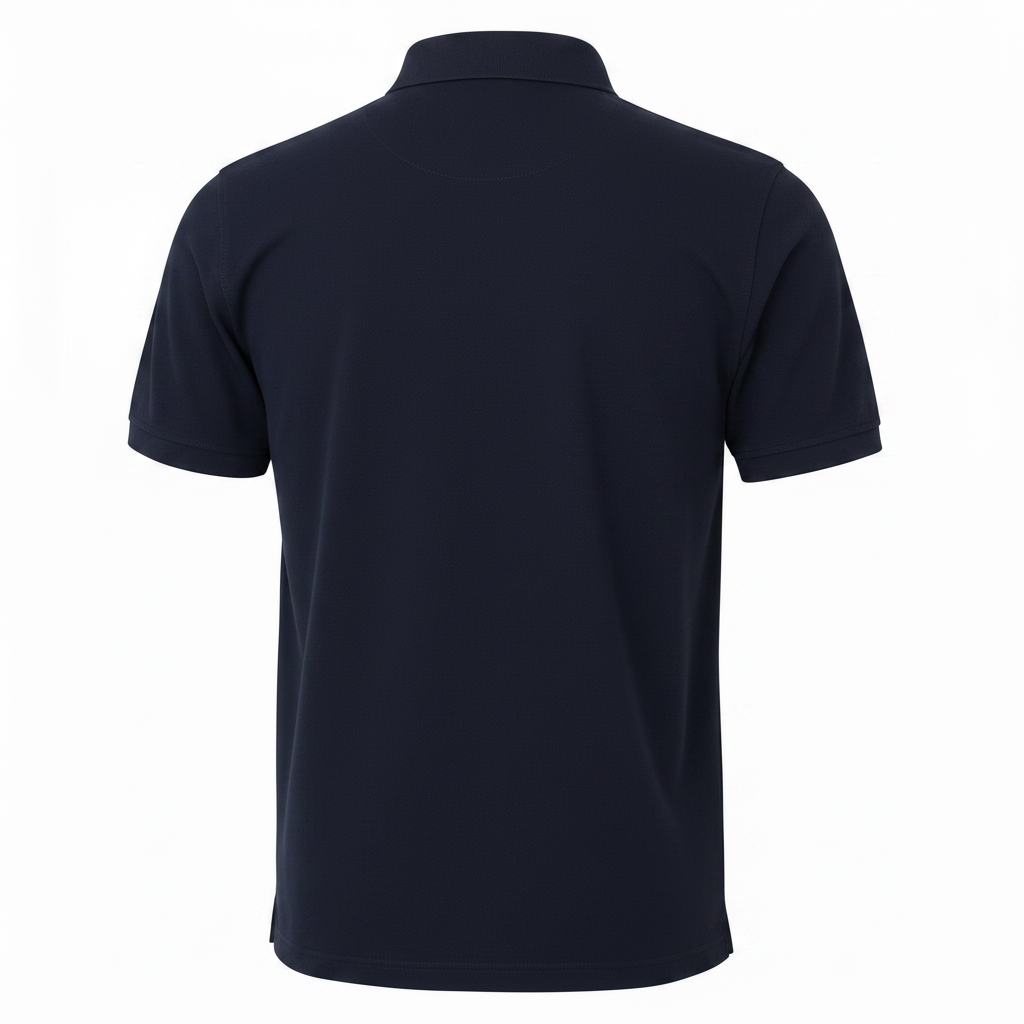 Navy Polo Back View